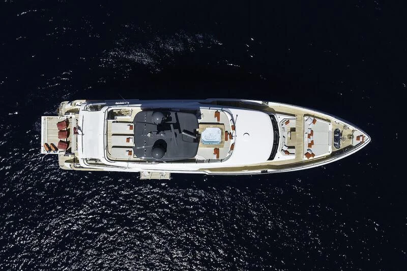 a space ship in space aboard DIANA II Yacht for Sale