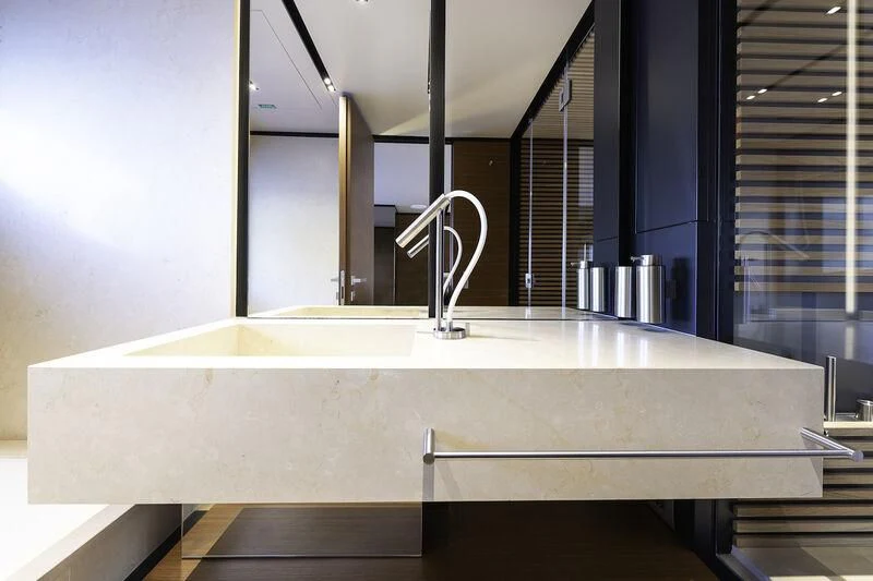 a large kitchen sink aboard DIANA II Yacht for Sale