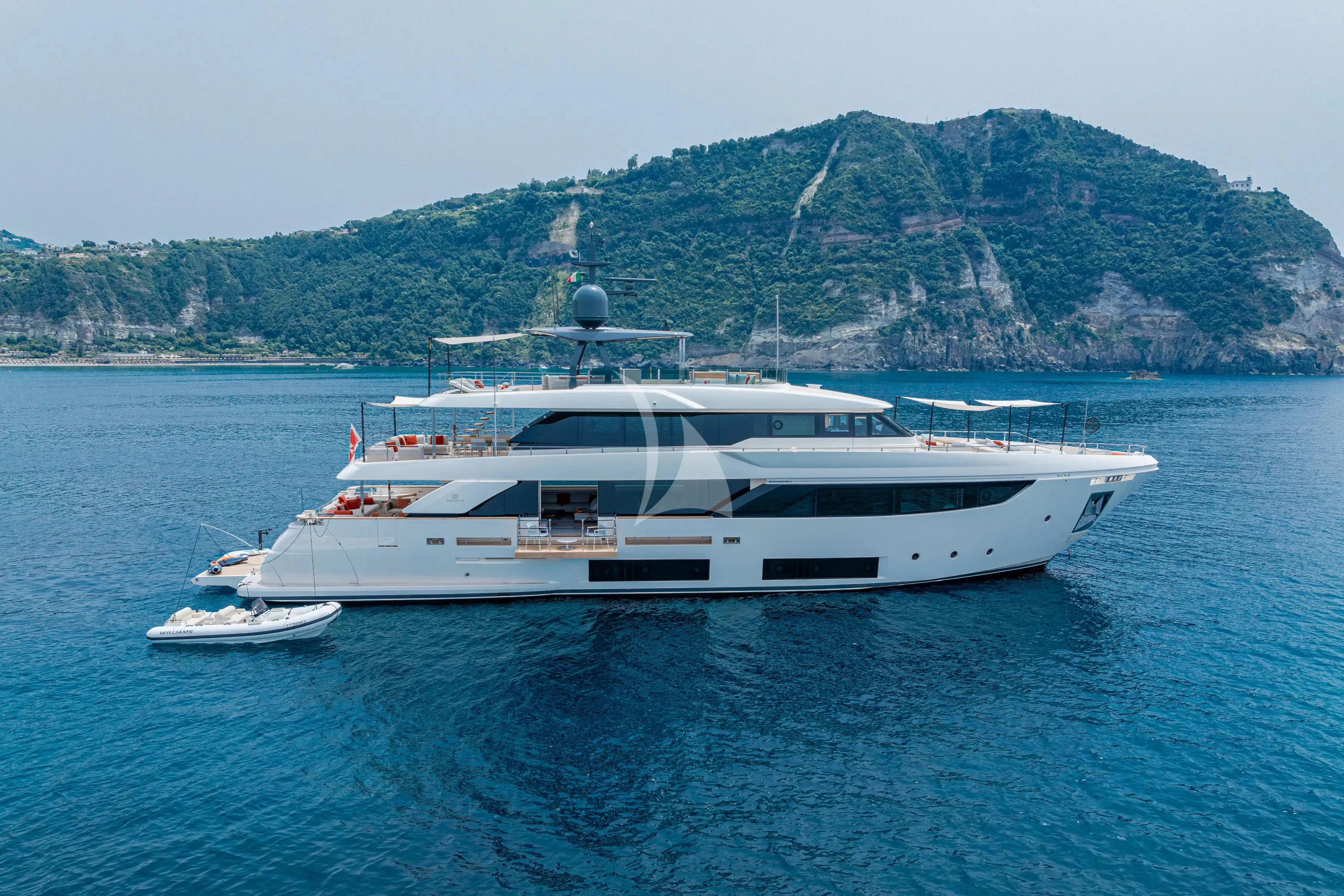 a white yacht in the water aboard DIANA II Yacht for Sale
