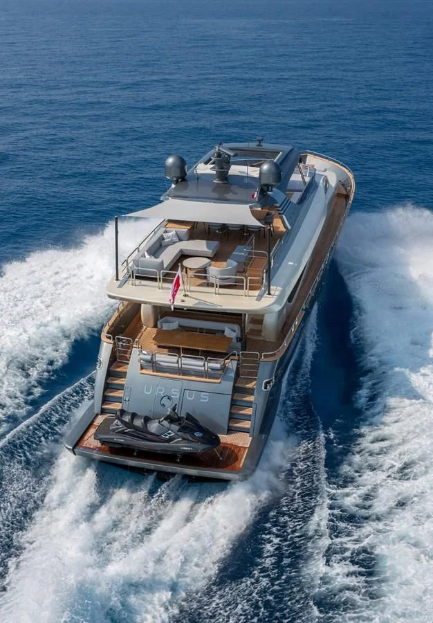a boat on the water aboard CANADOS 888 EVO Yacht for Sale