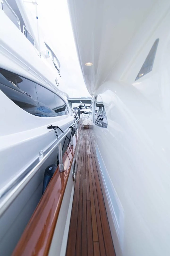 a car on a road aboard ENCHANTED LADY Yacht for Sale