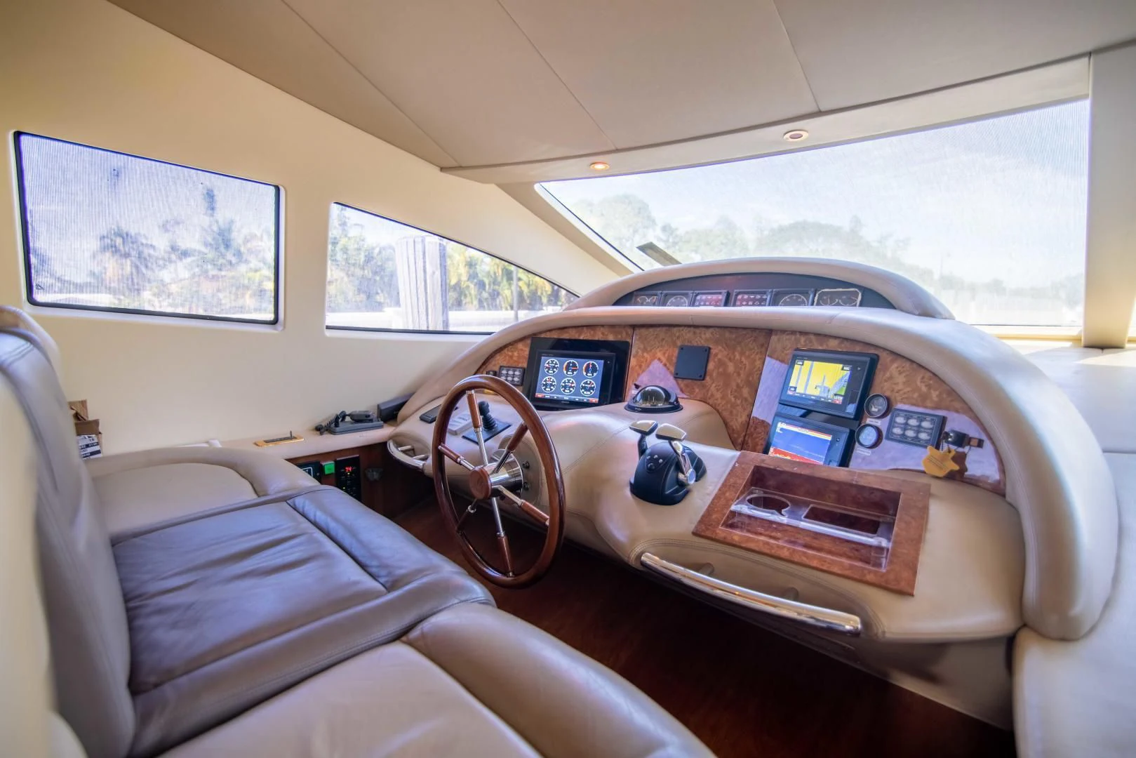 the inside of a car aboard ENCHANTED LADY Yacht for Sale