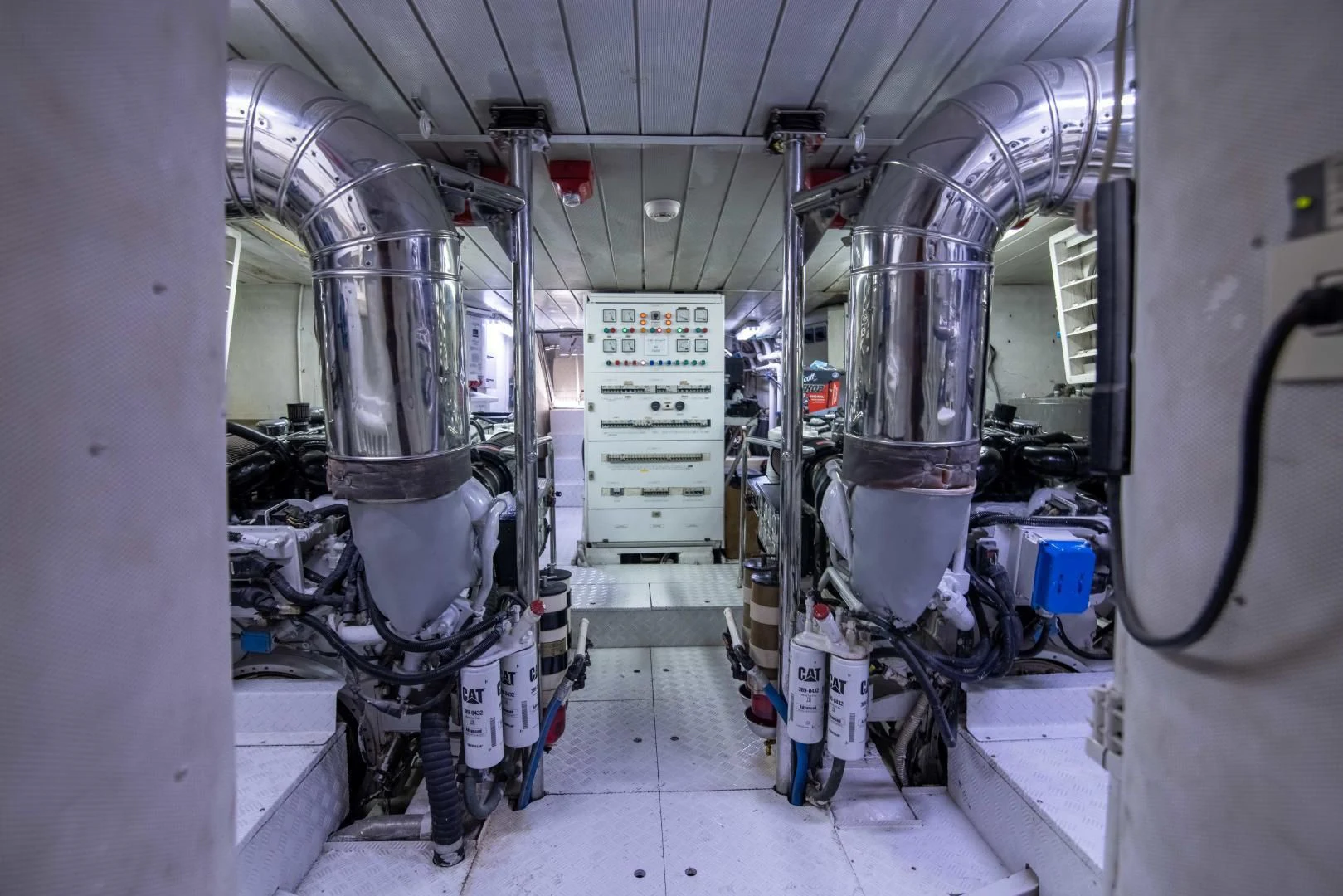 a large machine in a room aboard ENCHANTED LADY Yacht for Sale
