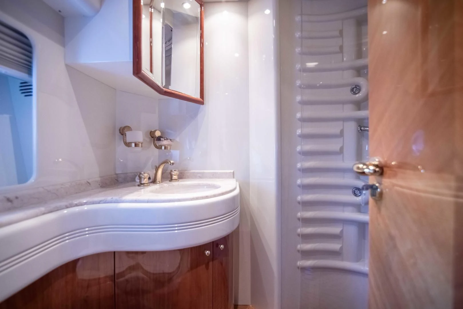a sink in a bathroom aboard ENCHANTED LADY Yacht for Sale