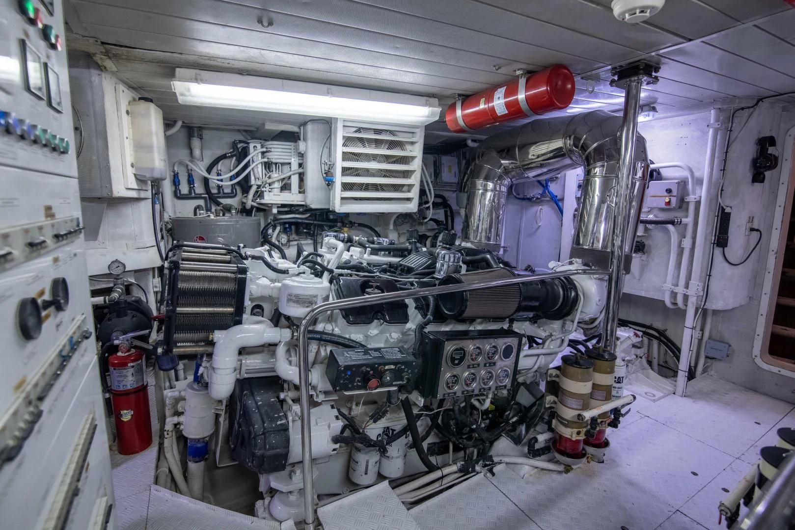 a large machine with many parts aboard ENCHANTED LADY Yacht for Sale