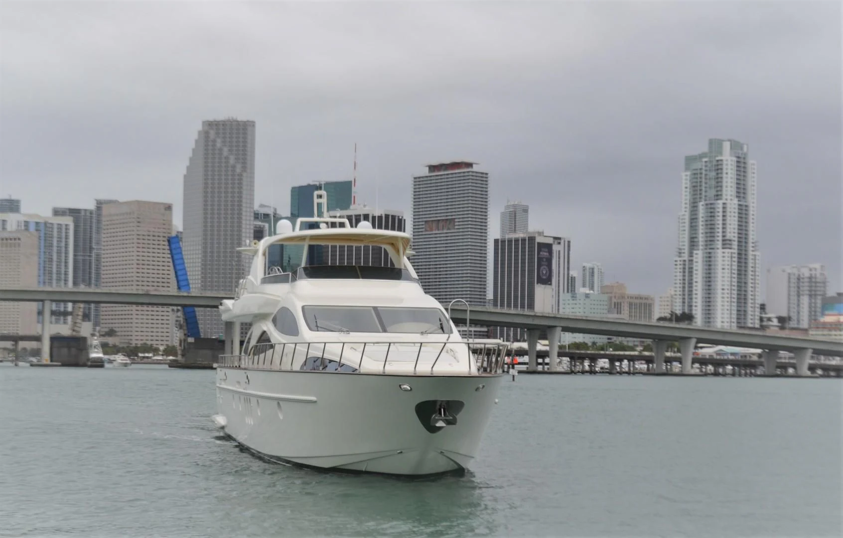 a white boat in the water aboard ENCHANTED LADY Yacht for Sale