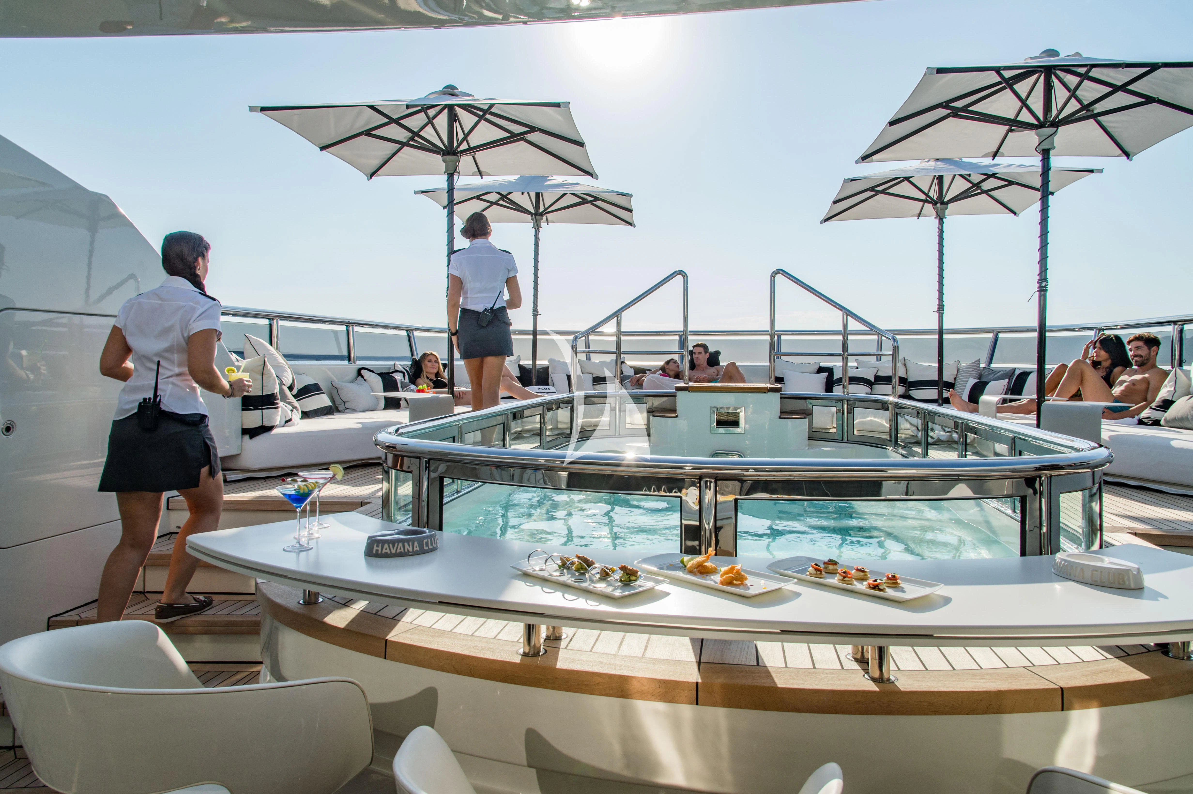 people on a boat aboard ROMA Yacht for Sale