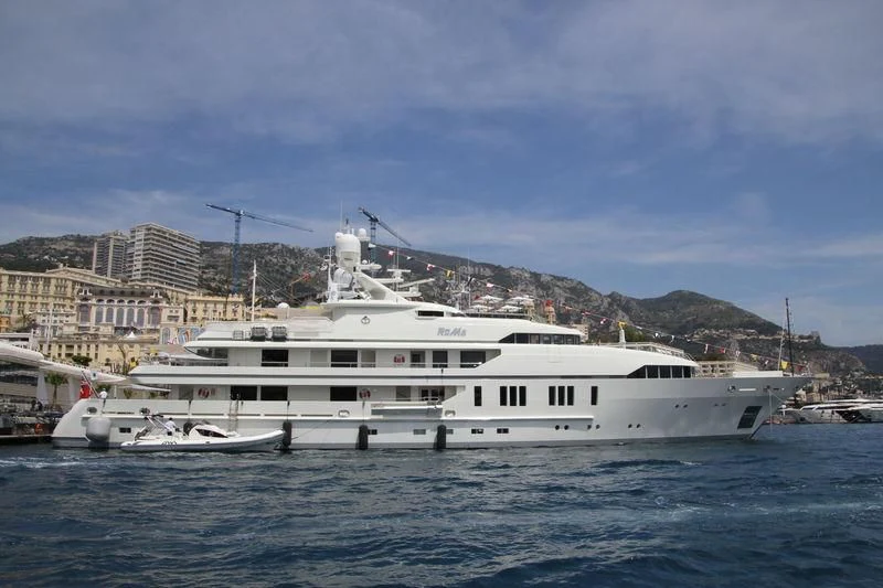 a boat in the water aboard ROMA Yacht for Sale