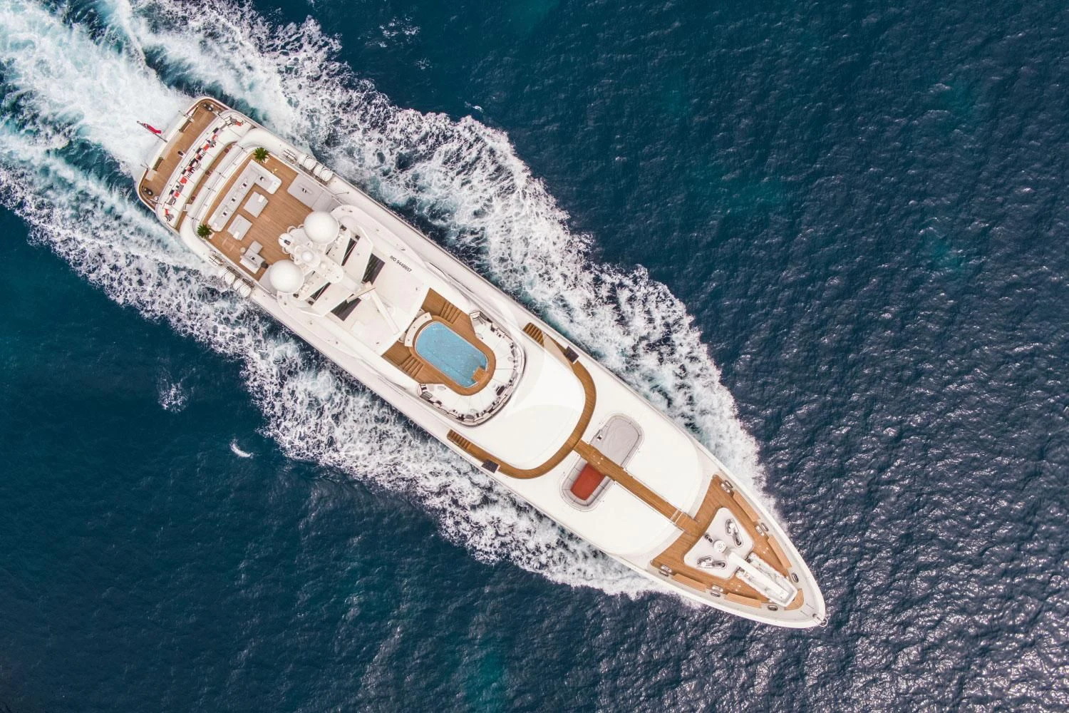 a ship in the water aboard ROMA Yacht for Sale