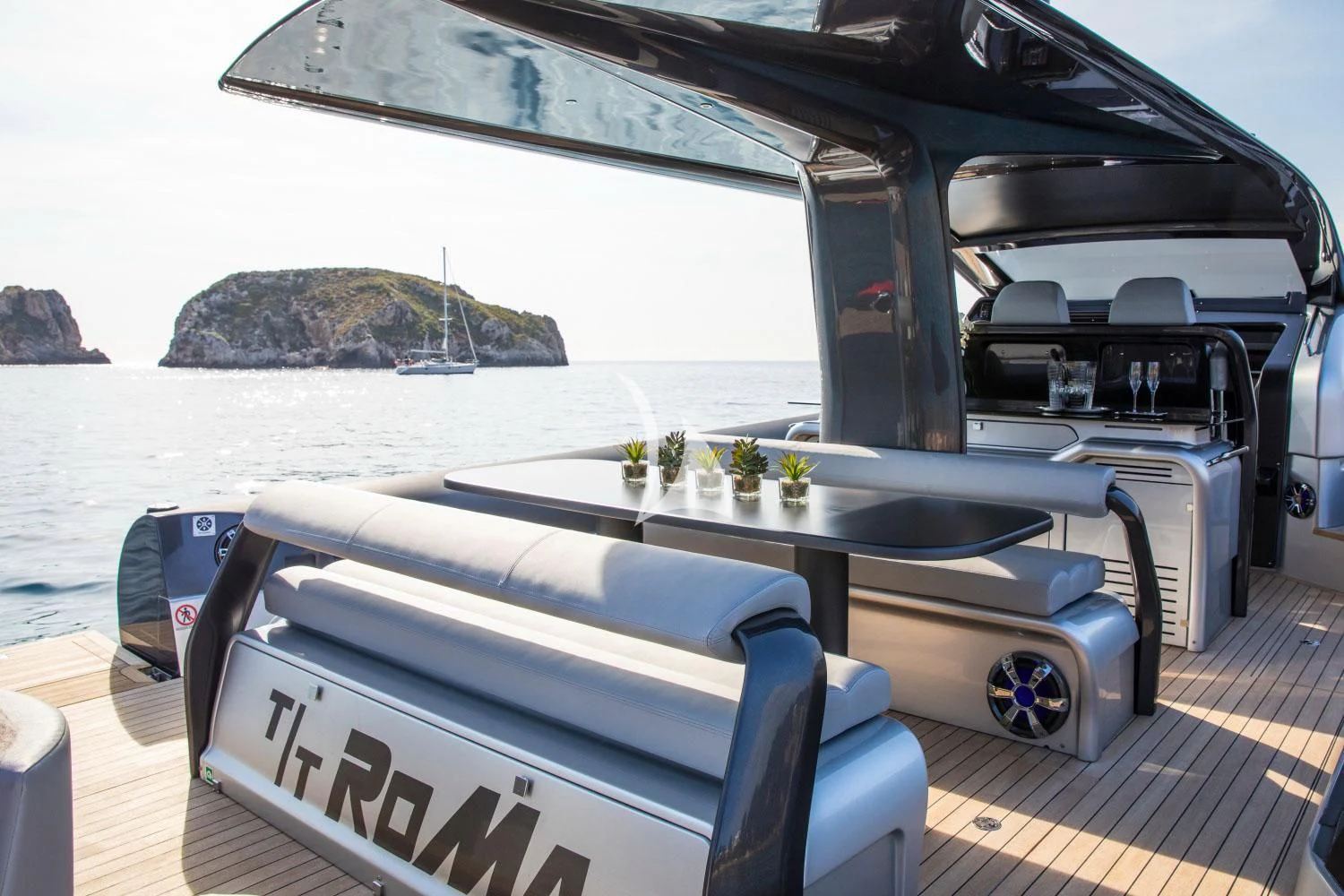 a boat on the water aboard ROMA Yacht for Sale