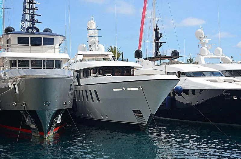 several boats in the water aboard GLADIATOR Yacht for Sale