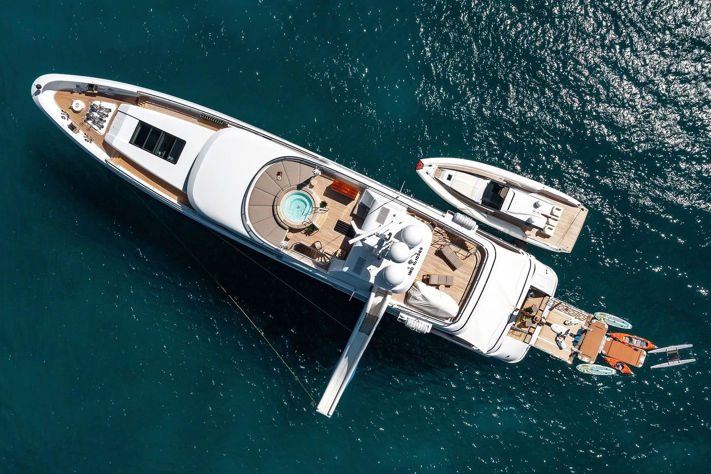 a satellite in the water aboard GLADIATOR Yacht for Sale