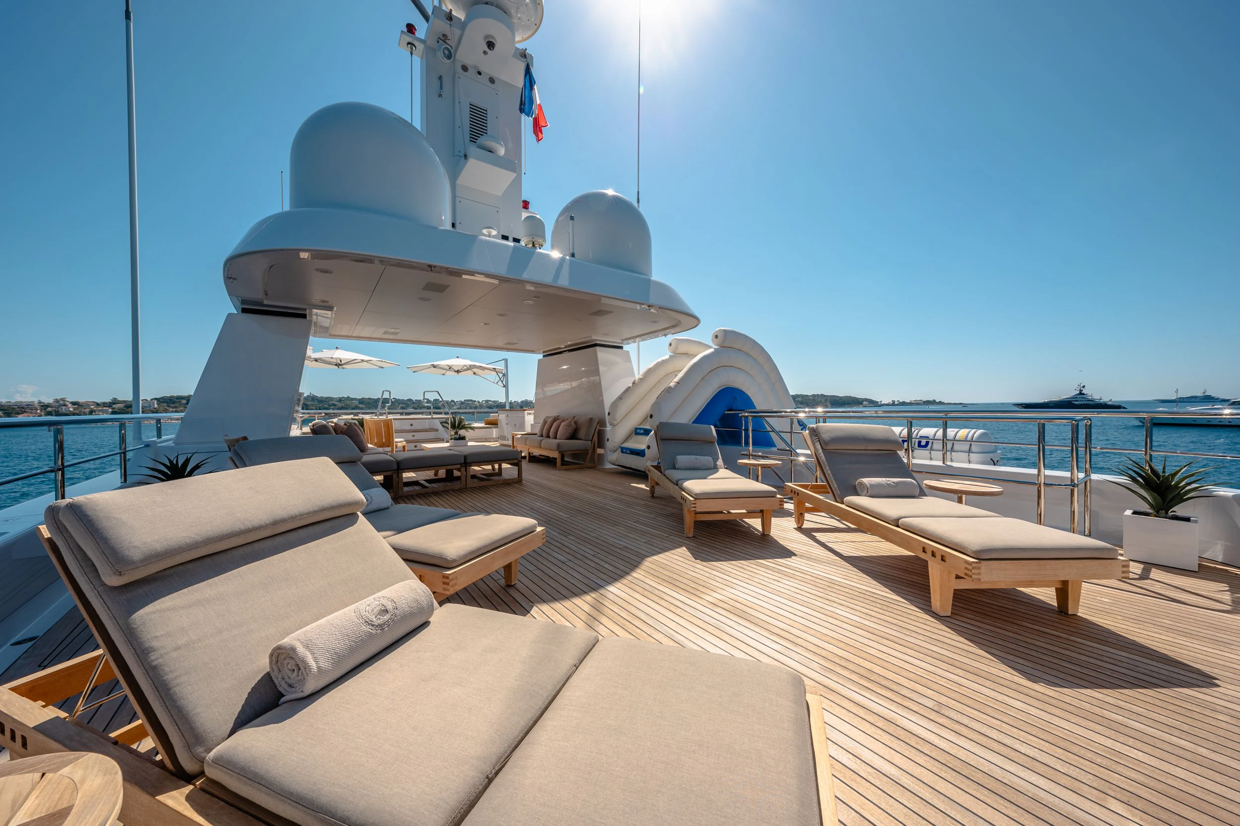 a boat on the water aboard GLADIATOR Yacht for Sale