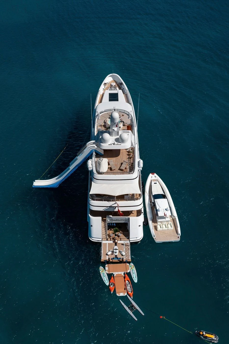 a boat with people on it aboard GLADIATOR Yacht for Sale