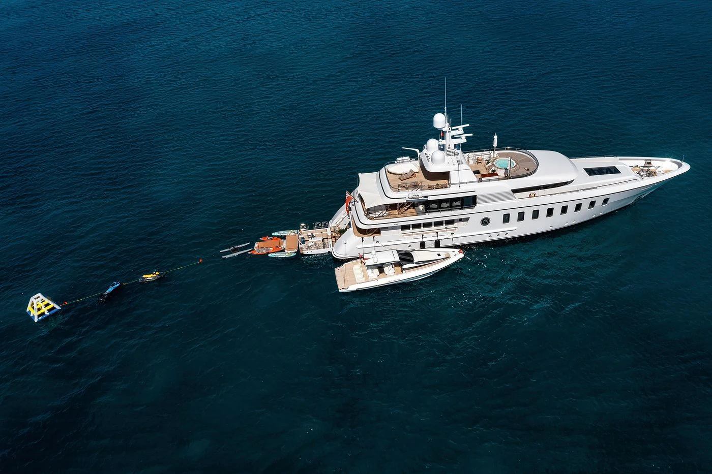 a boat in the water aboard GLADIATOR Yacht for Sale