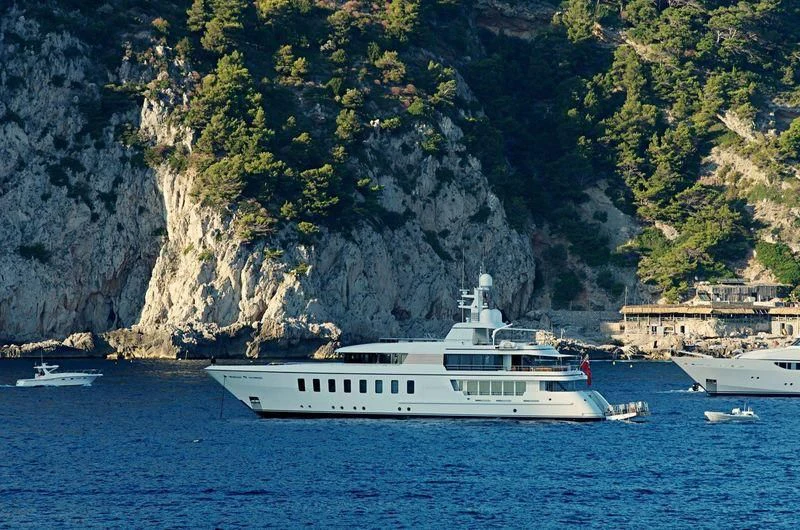 a boat in the water aboard GLADIATOR Yacht for Sale