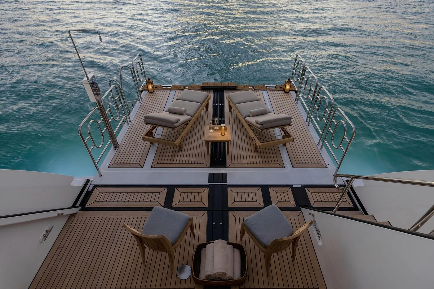 a boat on the water aboard GLADIATOR Yacht for Sale
