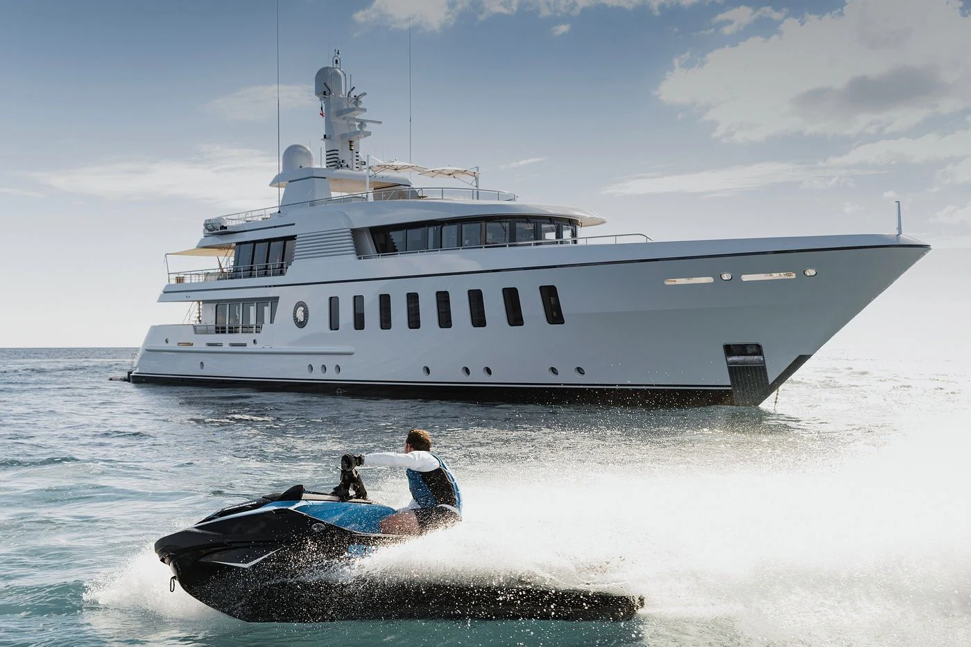 a boat on the water aboard GLADIATOR Yacht for Sale