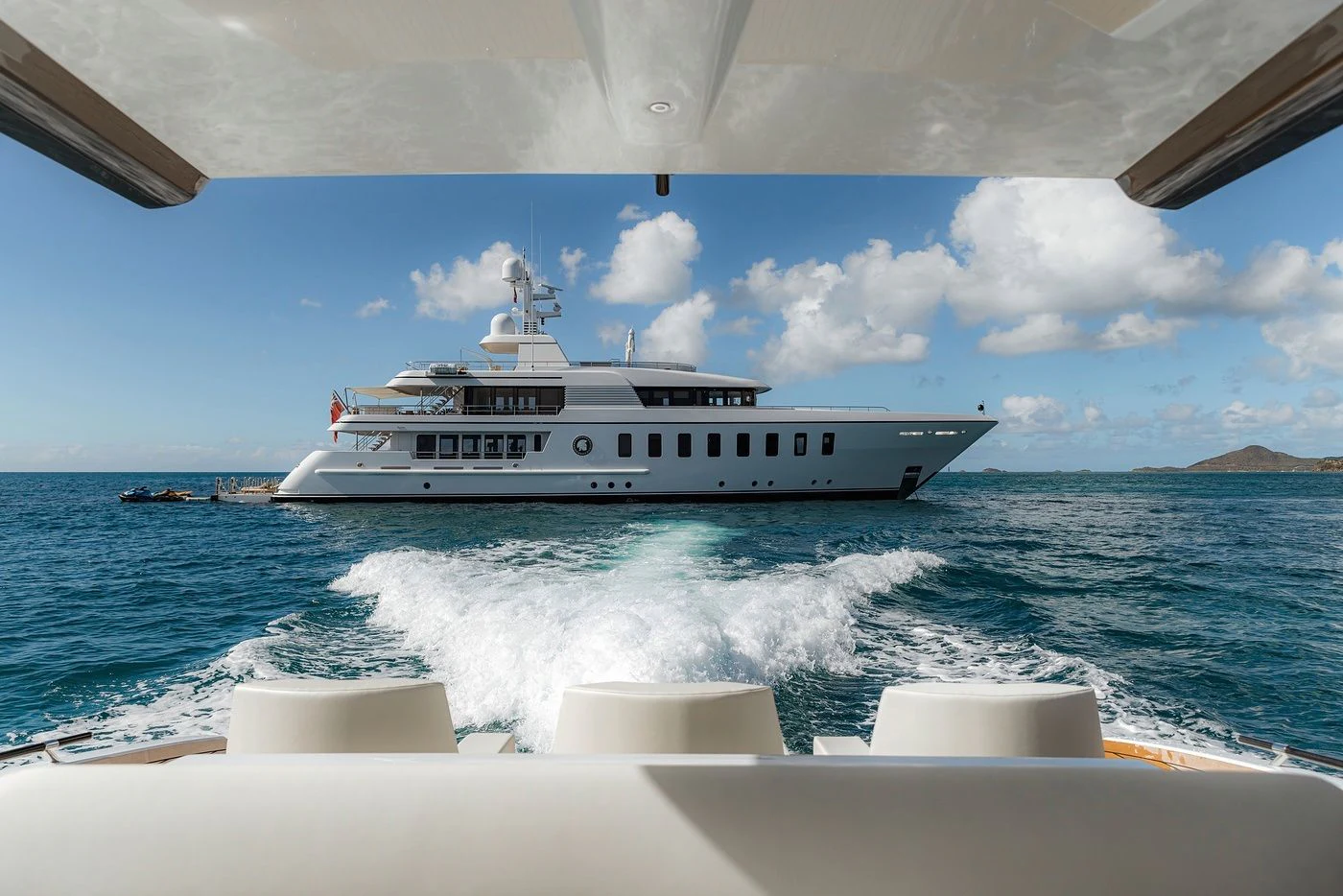 a boat on the water aboard GLADIATOR Yacht for Sale