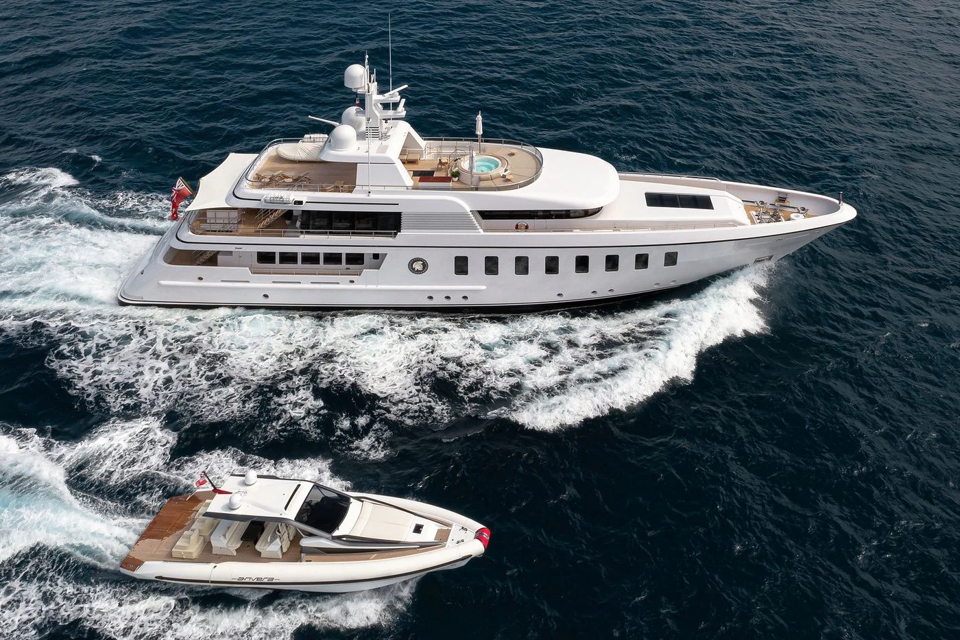 a boat sailing on the sea aboard GLADIATOR Yacht for Sale
