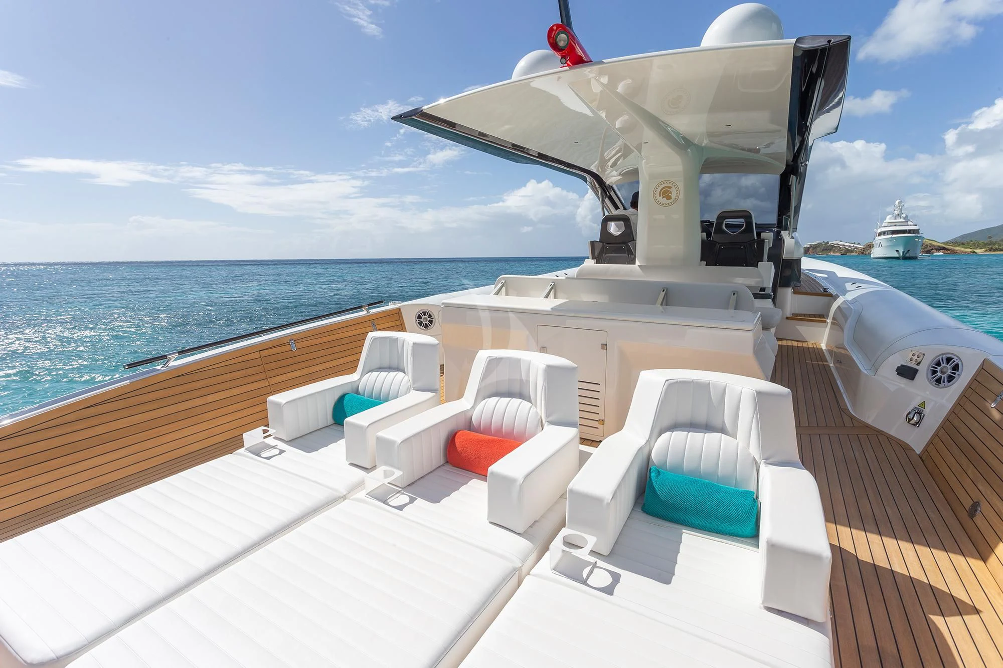 a boat on the water aboard GLADIATOR Yacht for Sale