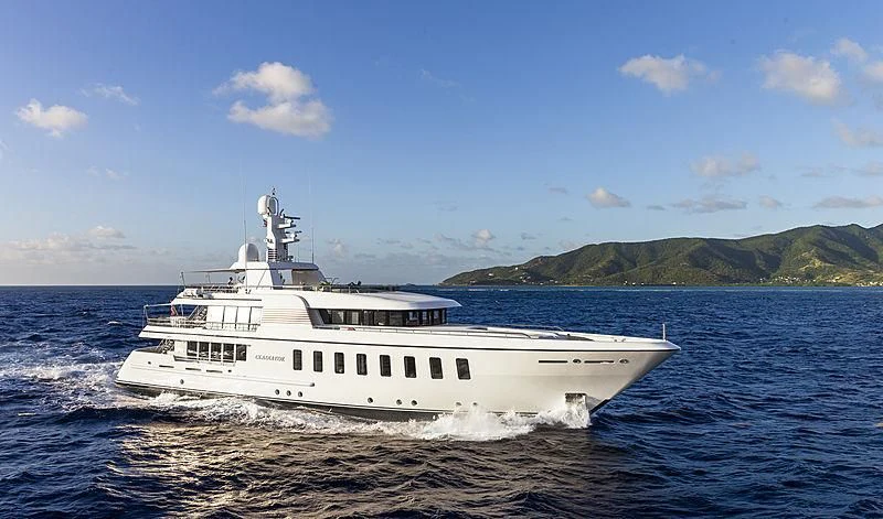 a boat on the water aboard GLADIATOR Yacht for Sale