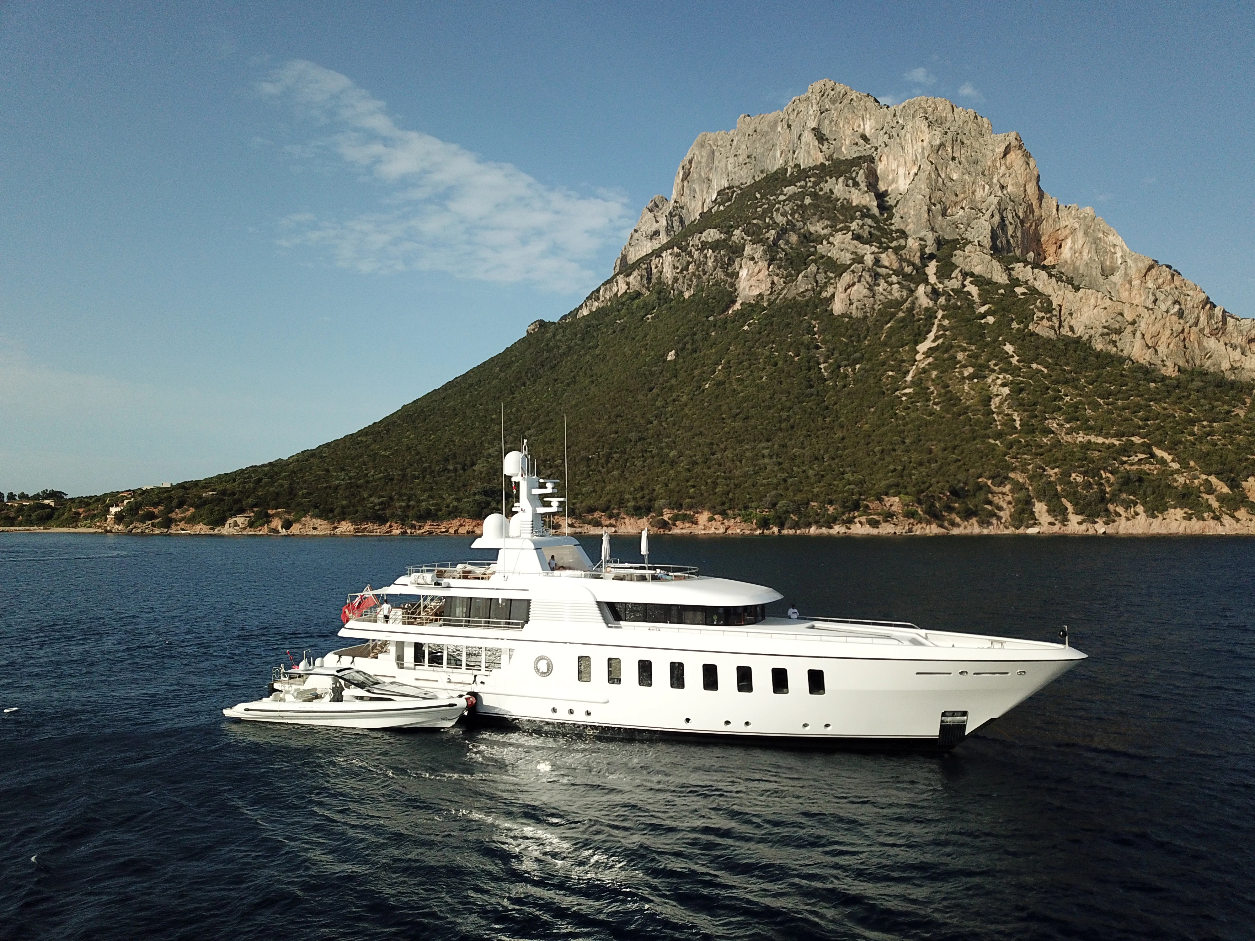 a boat in the water aboard GLADIATOR Yacht for Sale