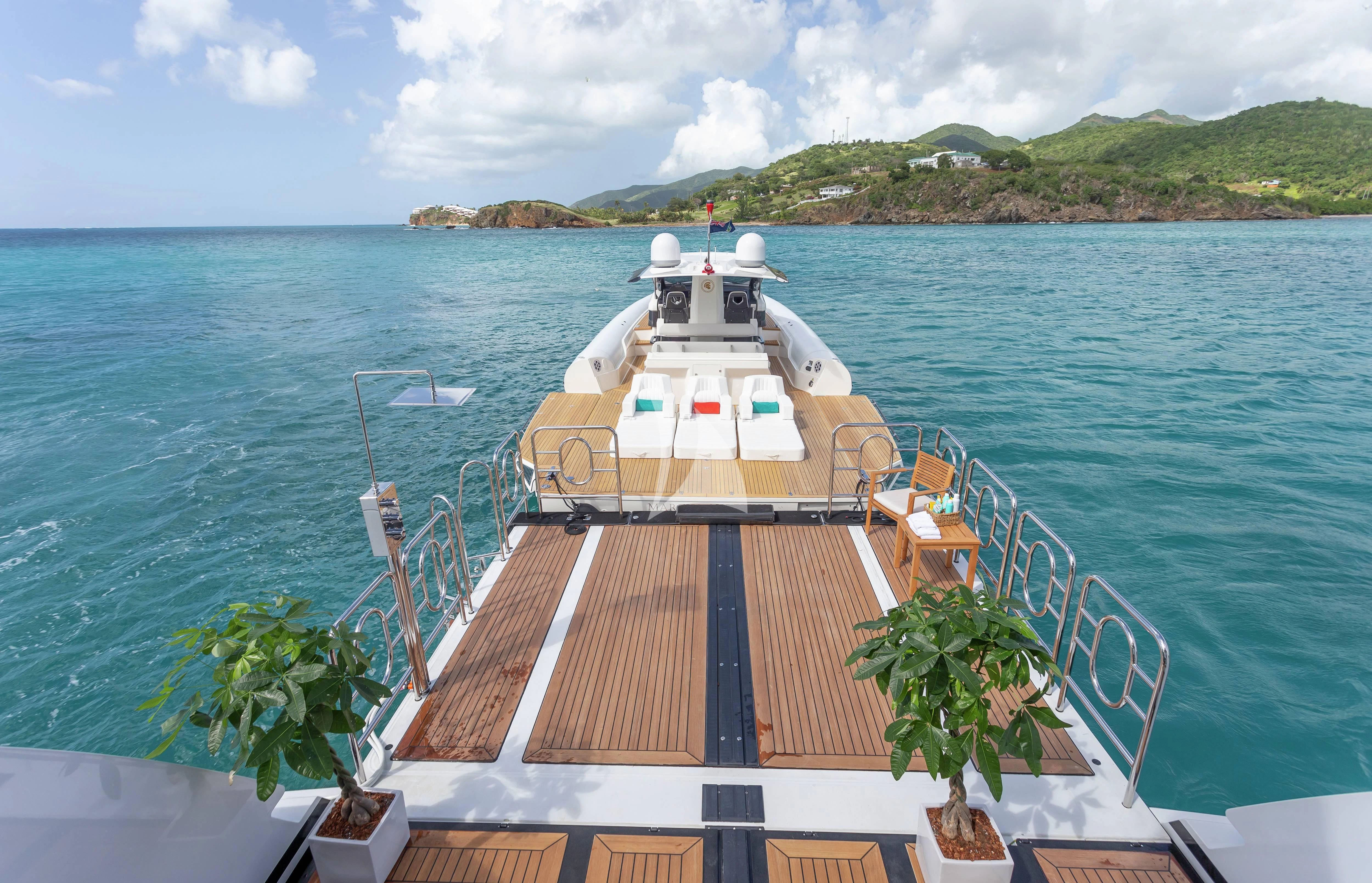a boat on the water aboard GLADIATOR Yacht for Sale