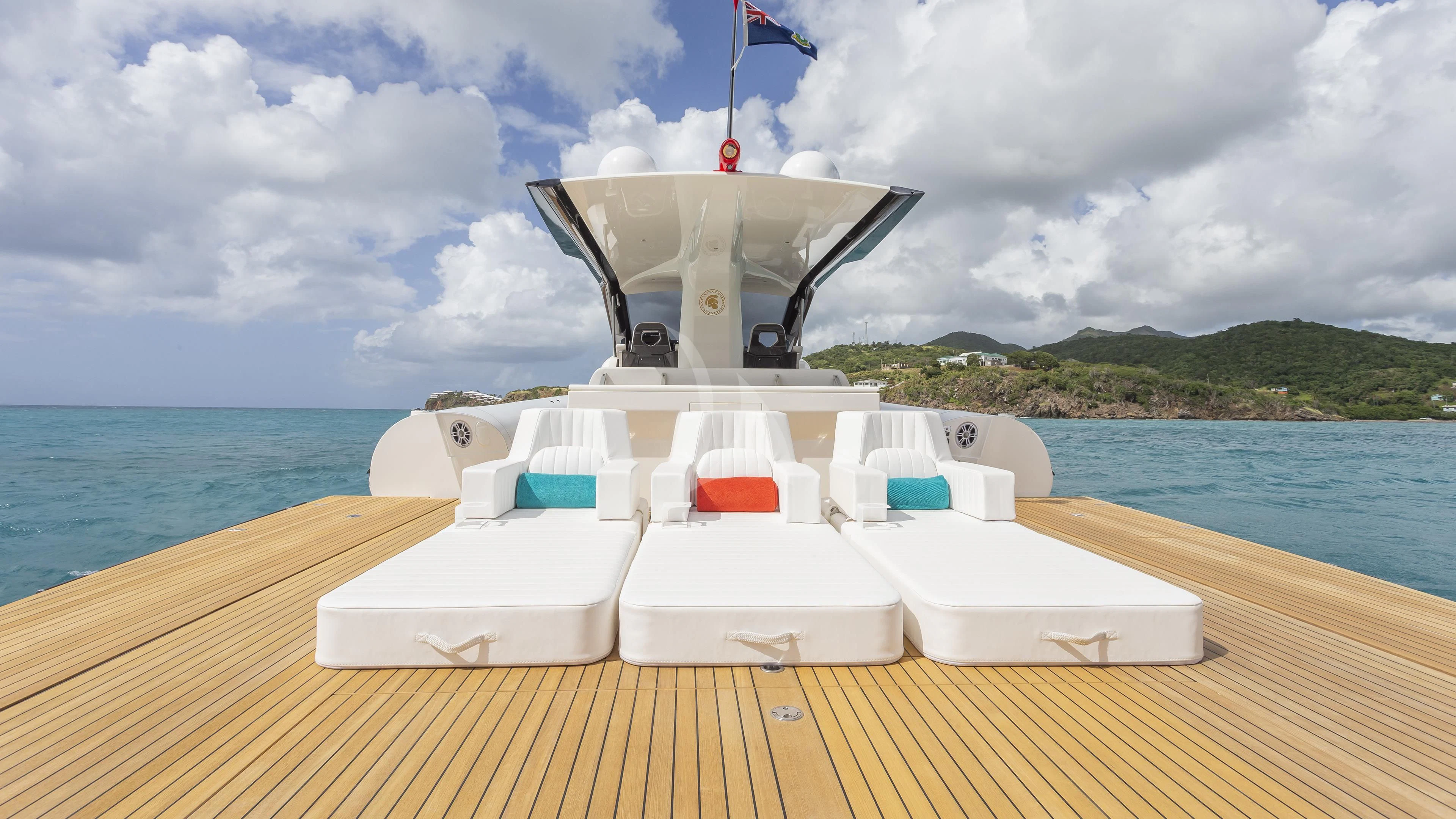 a boat on a body of water aboard GLADIATOR Yacht for Sale