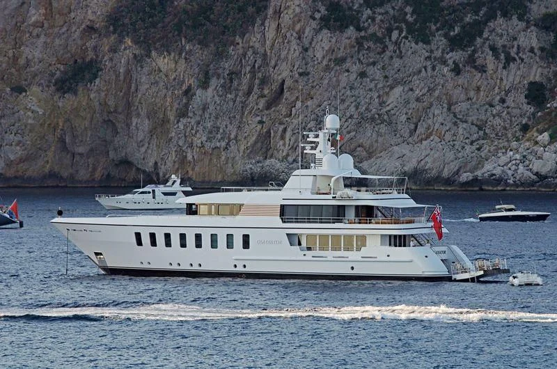 a boat on the water aboard GLADIATOR Yacht for Sale
