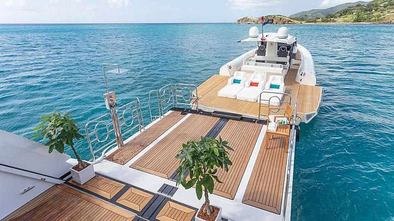 a boat on the water aboard GLADIATOR Yacht for Sale