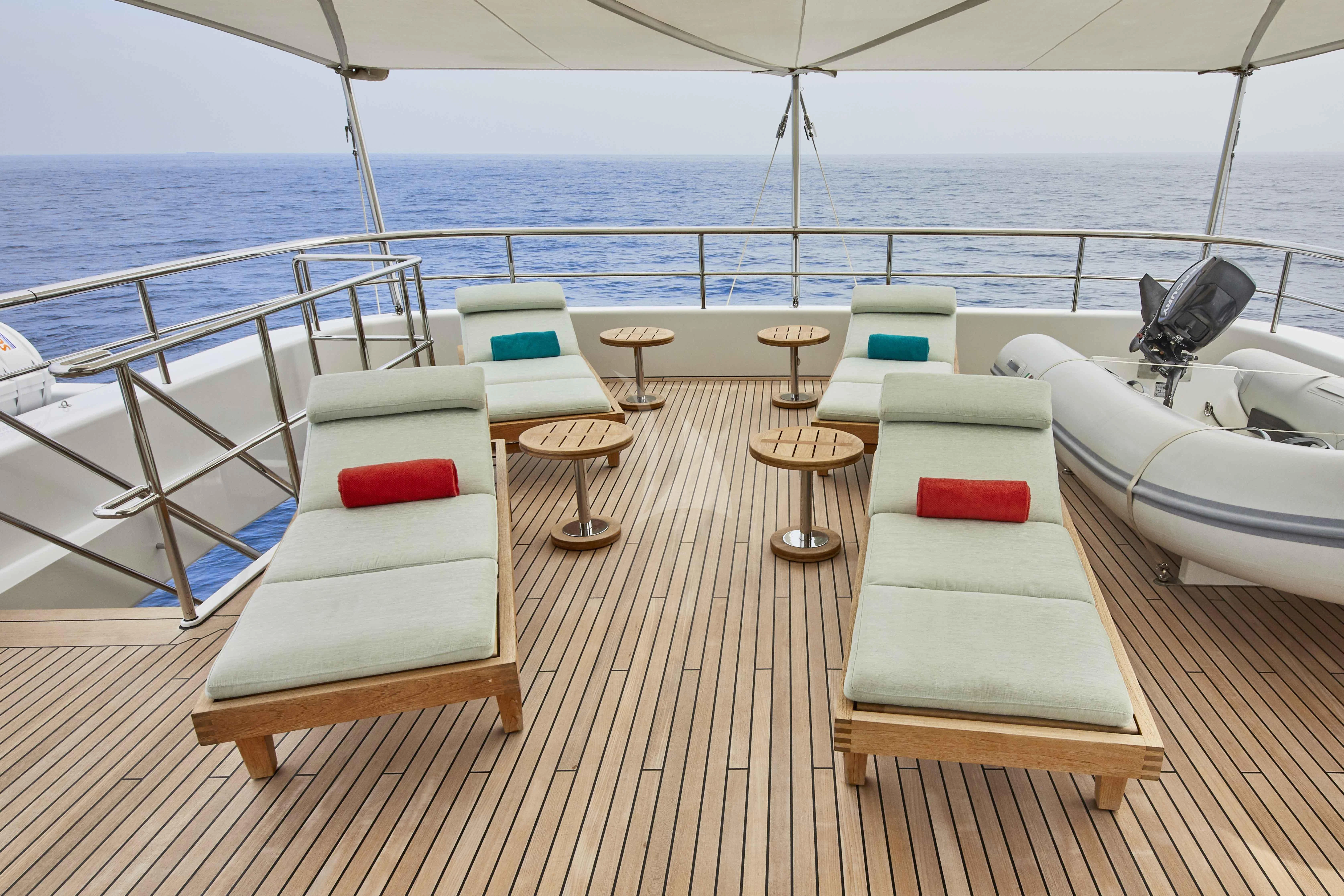 a boat on the water aboard GLADIATOR Yacht for Sale