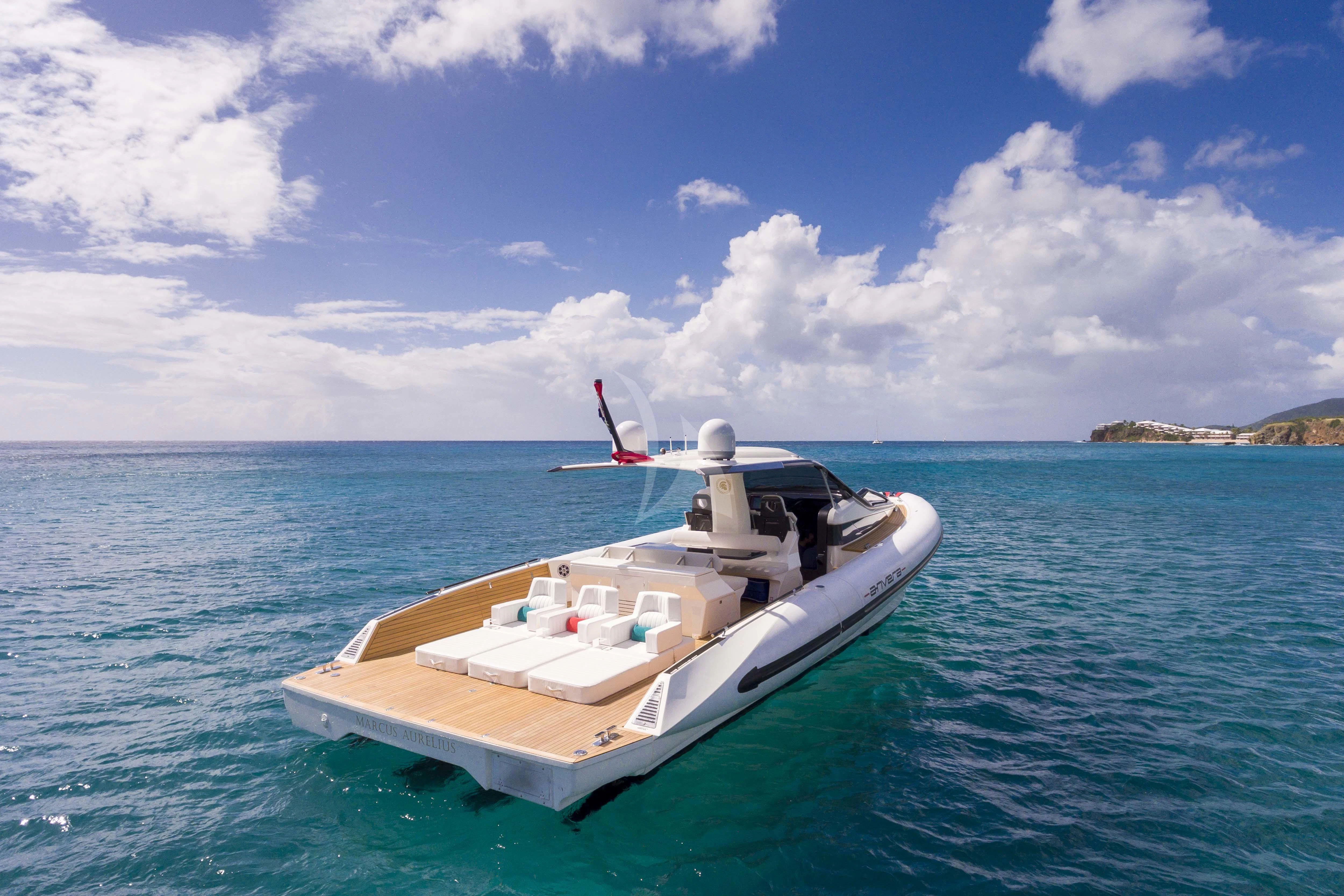 a boat on the water aboard GLADIATOR Yacht for Sale