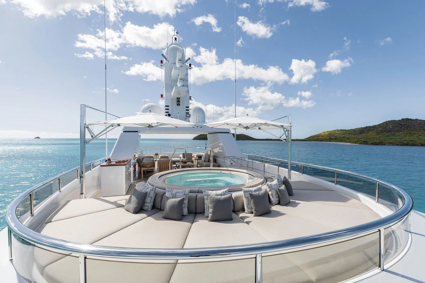 a boat on the water aboard GLADIATOR Yacht for Sale