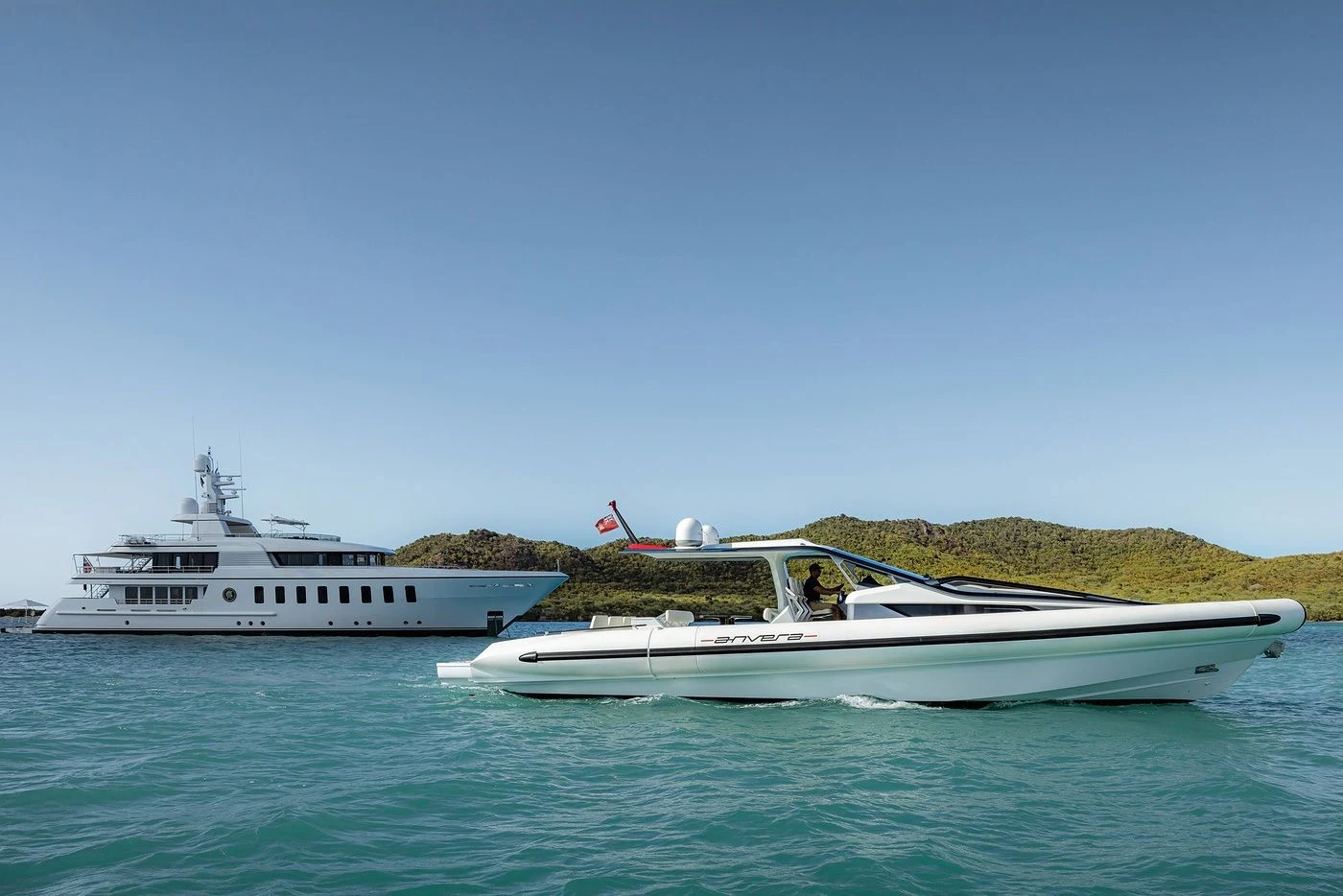 a boat is sailing in the sea aboard GLADIATOR Yacht for Sale