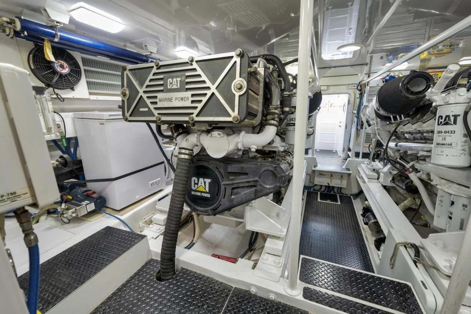 a room with machinery aboard 68 VIKING Yacht for Sale