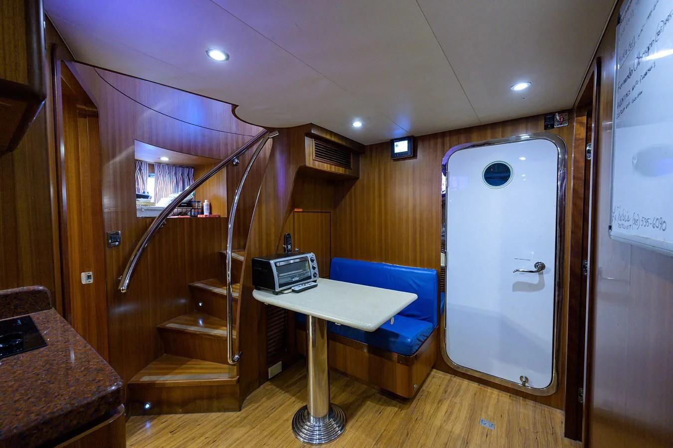 a room with a desk and a computer aboard BARNSTAR Yacht for Sale