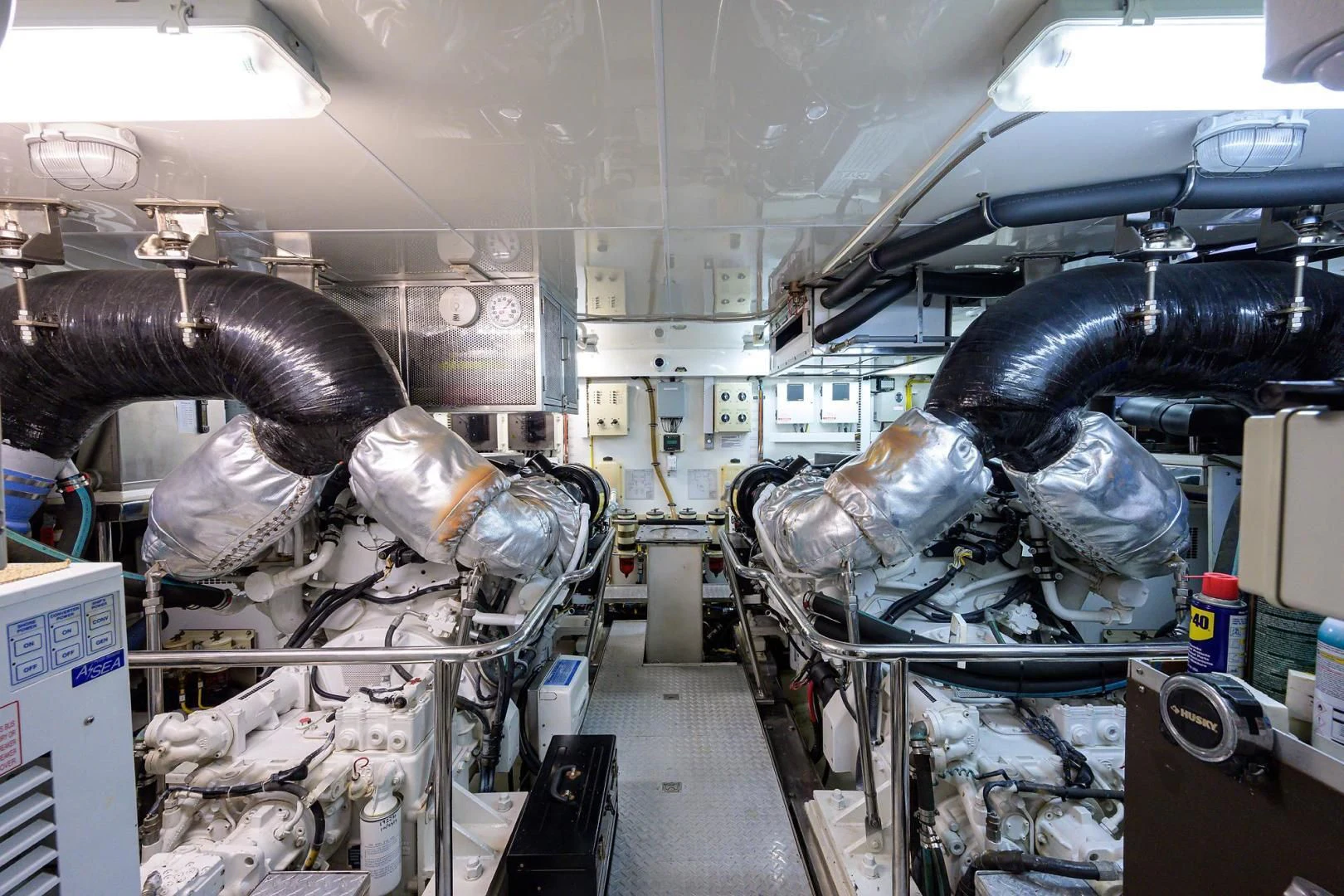 a room with machinery aboard BARNSTAR Yacht for Sale