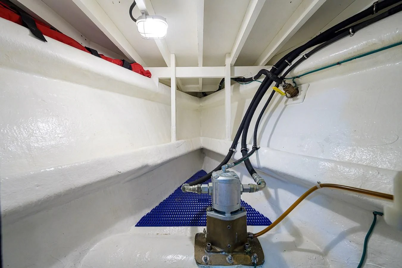 a machine on the floor aboard BARNSTAR Yacht for Sale