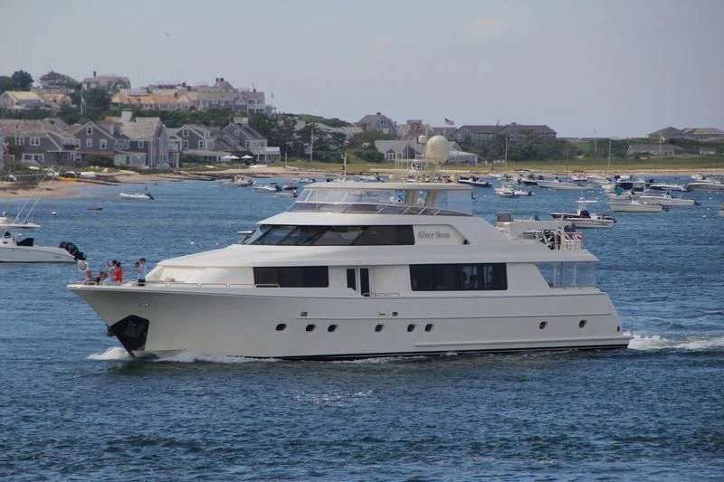 a boat in the water aboard GRATITUDE Yacht for Sale