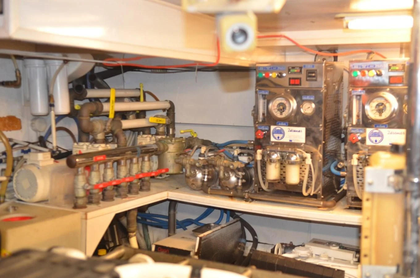 a room with machinery aboard DOMINIC Yacht for Sale