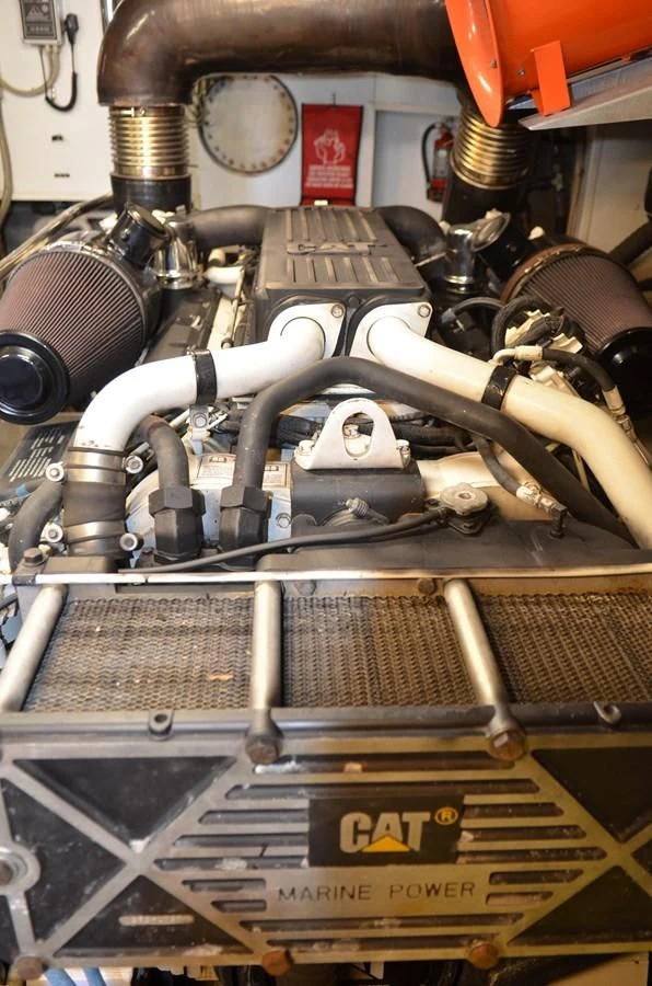 a close-up of a machine aboard DOMINIC Yacht for Sale