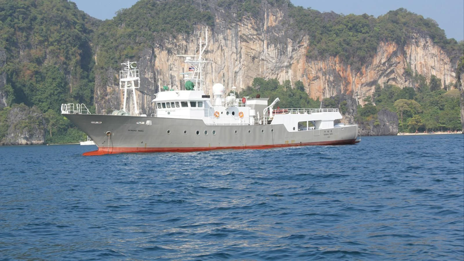 a boat in the water aboard SHARKWATER Yacht for Sale