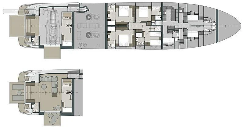 diagram, engineering drawing aboard OCEAN ANGEL Yacht for Sale