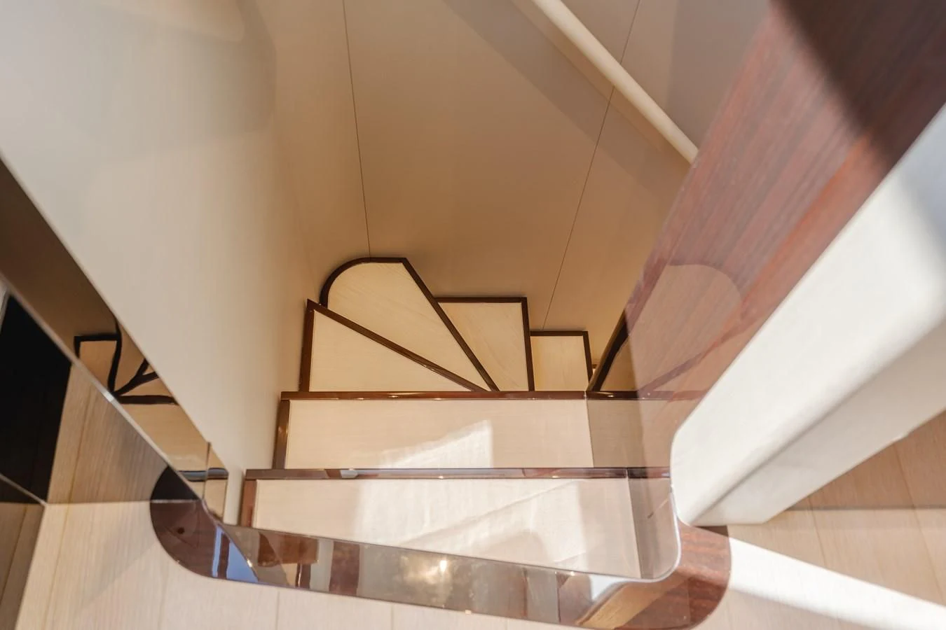 a staircase with a staircase aboard AZIMUT 25 METRI GRANDE Yacht for Sale