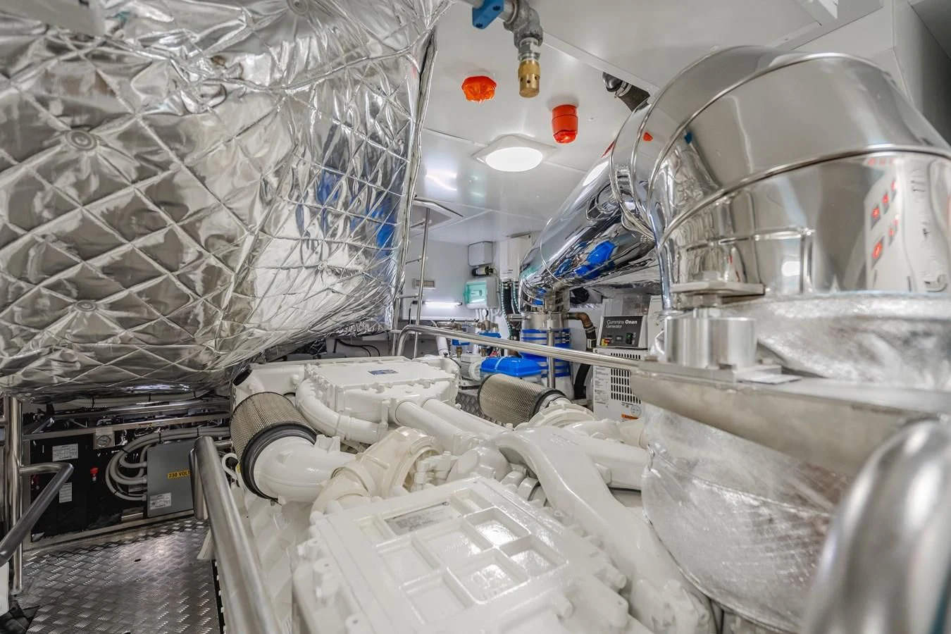 a room with several machines aboard AZIMUT 25 METRI GRANDE Yacht for Sale