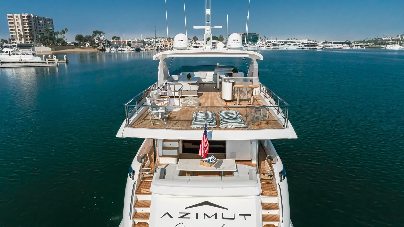 a boat on the water aboard AZIMUT 25 METRI GRANDE Yacht for Sale