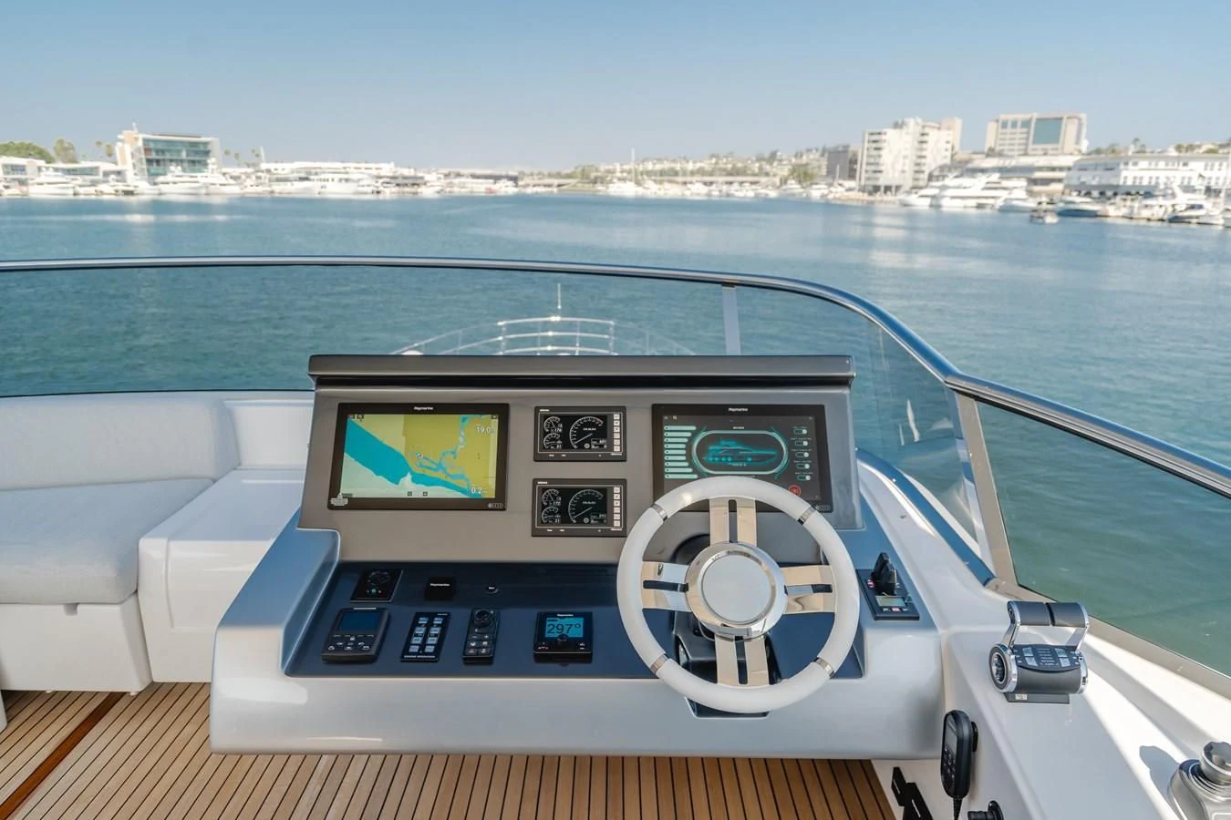 the inside of a boat aboard AZIMUT 25 METRI GRANDE Yacht for Sale