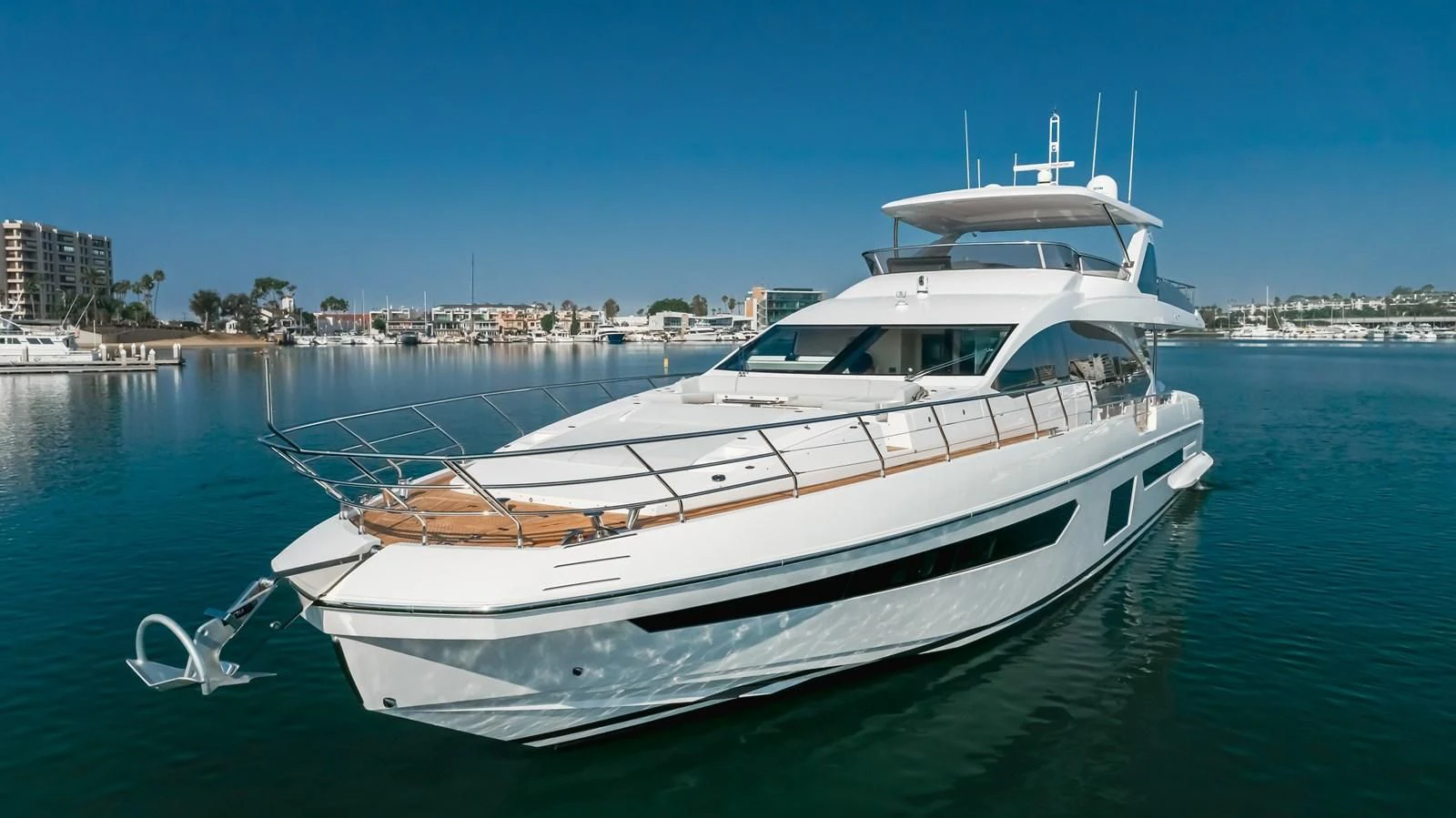 a white yacht in the water aboard AZIMUT 25 METRI GRANDE Yacht for Sale