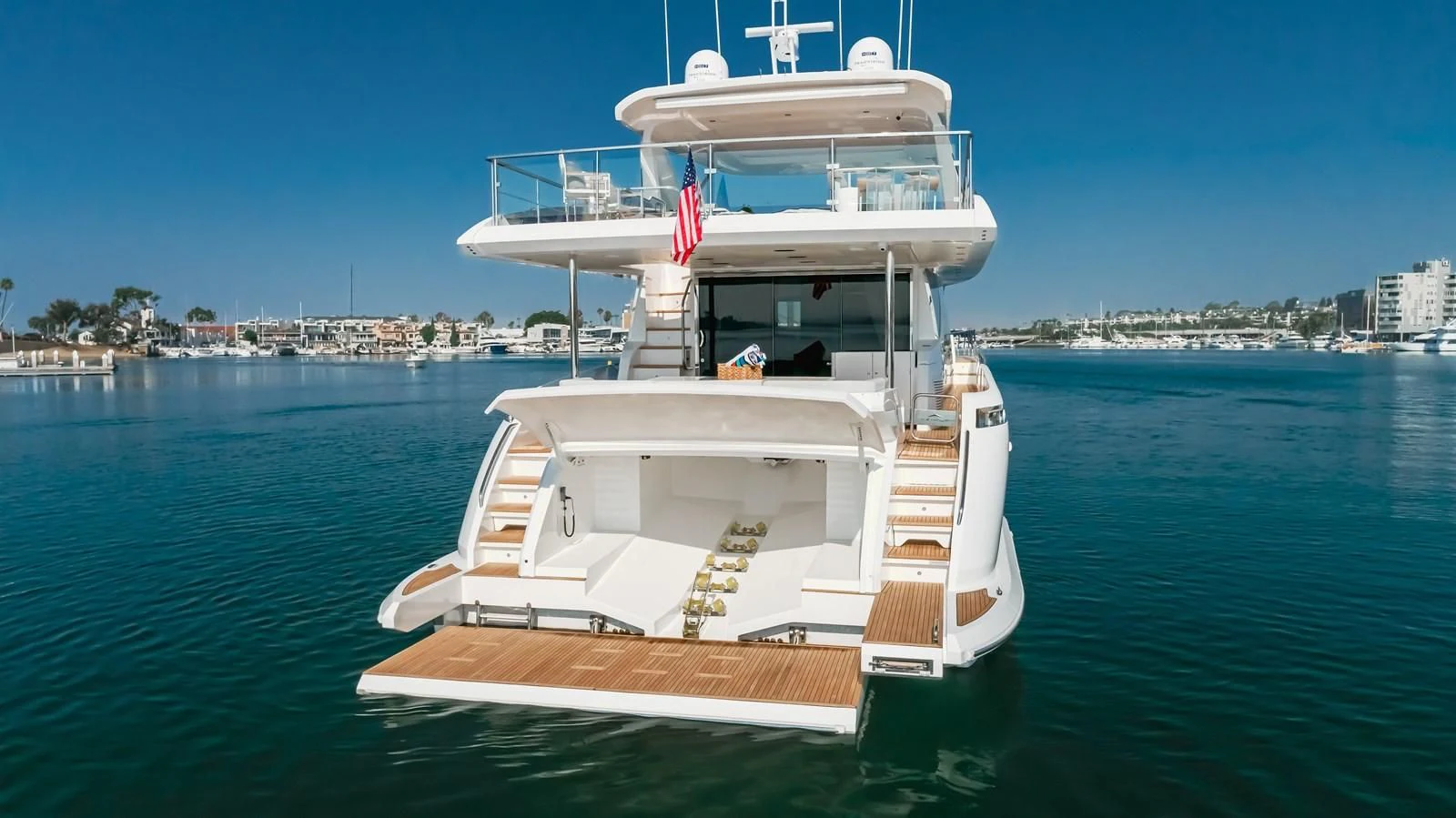 a boat on the water aboard AZIMUT 25 METRI GRANDE Yacht for Sale